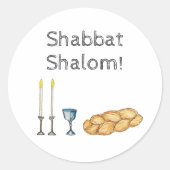Shabbat Sketch Sticker (Voorkant)