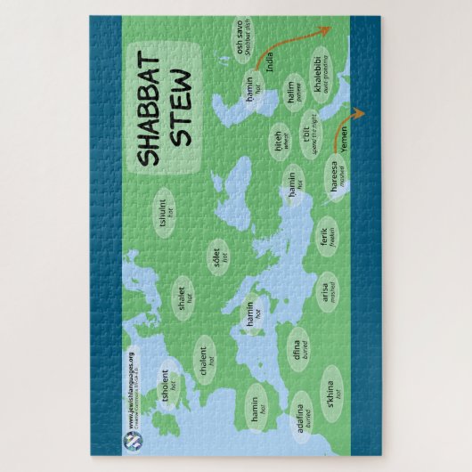 Shabbat Stew Shabbos Puzzel Legpuzzel (Verticaal)