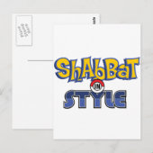Shabbat Style Briefkaart (Voorkant / Achterkant)