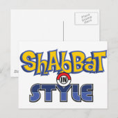 Shabbat Style Briefkaart (Voorkant / Achterkant)