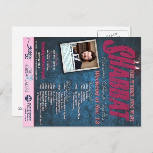 Shabbaton Briefkaart (Voorkant / Achterkant)