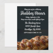 Shabbos-diner Shabbat-diner uitnodigingen (Voorkant / Achterkant)