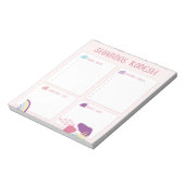 Shabbos-menuplanner Notitieblok (Linkerzijde)