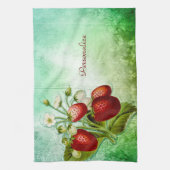 Shabby Aardbeien Patch Theedoek (Verticaal)