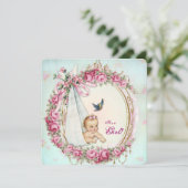 Shabby  Baby shower Kaart (Staand voorkant)