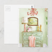 Shabby Bedroom Briefkaart (Voorkant / Achterkant)