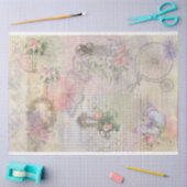 Shabby  Bicycle Key Flowers Lace Butterfly Tissuepapier (Craft)