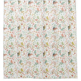 Shabby Birds & Branches Douchegordijn