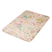 Shabby Birds & Branches Pastel Salmon Badmat (Gekanteld)