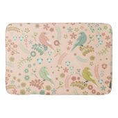 Shabby Birds & Branches Pastel Salmon Badmat (Voorkant)