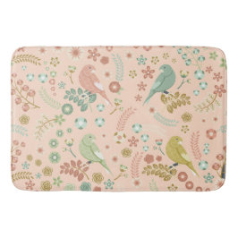 Shabby Birds & Branches Pastel Salmon Badmat