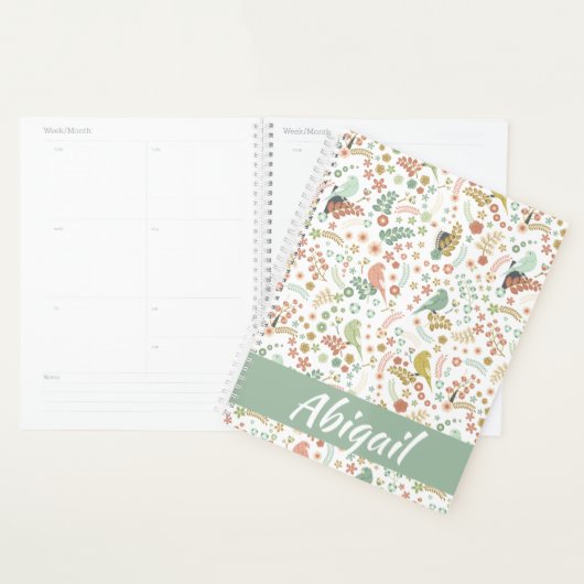 Shabby Birds & Branches Personalized Planner (Display)