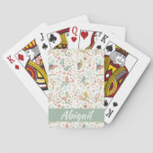 Shabby Birds & Branches Personalized Pokerkaarten (Achterkant)