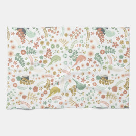 Shabby Birds & Branches White Theedoek