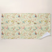 Shabby Birds & Branches Yellow Strandlaken (Voorkant)