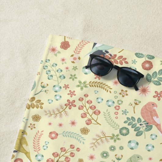 Shabby Birds & Branches Yellow Strandlaken (In situ)