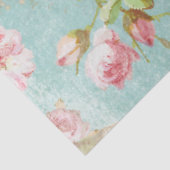  Shabby Blauwgroen en Roze ontkoppeling Tissuepapier (Detail)