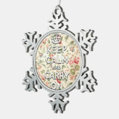 Shabby blijft kalm en rustig door tin sneeuwvlok ornament (Rechts)