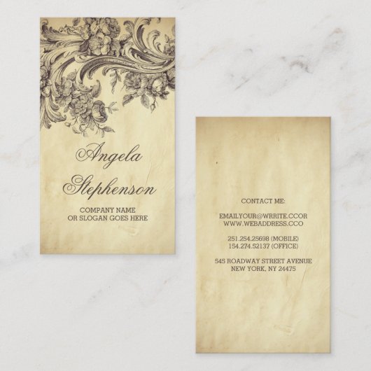 Shabby Bloeit Chique en Elegant Visitekaartje (Voorkant / Achterkant)