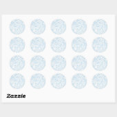 Shabby Blue Frans toilet Ronde Sticker (Vel)