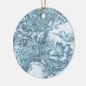 Shabby Blue French Toile Keramisch Ornament (Links)