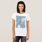 Shabby Blue French Toile T-shirt (Voorkant volledig)