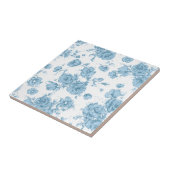 Shabby Blue French Toile Tegeltje (Zijkant)