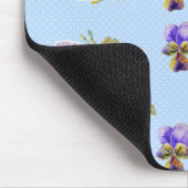 Shabby Blue Pansy floral Computer Mouse Mat Pad Muismat (Hoek)