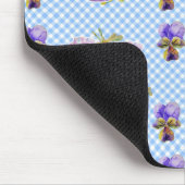 Shabby Blue Pansy floral Computer Mouse Mat Pad Muismat (Hoek)