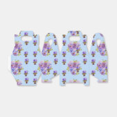Shabby Blue Pansy Floral Dot Party Cake Favor Box Bedankdoosjes (Uitgevouwen)
