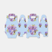 Shabby Blue Pansy Floral Dot Party Cake Favor Box Bedankdoosjes (Uitgevouwen)