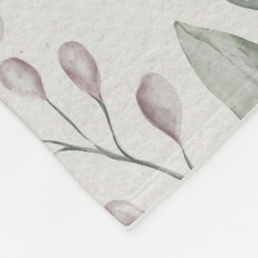 Shabby Blush Flowers Fleece Deken (Hoek)