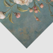 shabby blush rozen boeket in blauw vaas tissuepapier (Detail)