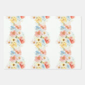 Shabby Boho Wildflowers Elegant Colorful Floral Inpakpapier Vel (Voorkant 3)