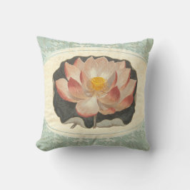  Shabby Botanische Peach Lotus Blossom Yoga Kussen