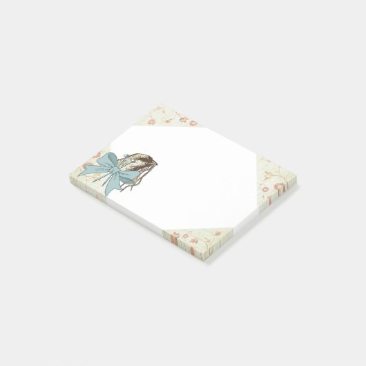 Shabby-breinaalden, garen van lintbogen post-it® notes (Schuin)