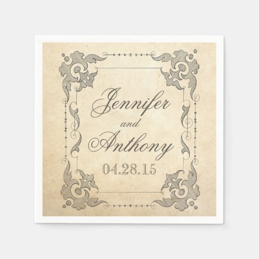  shabby bruiloft servet (Voorkant)