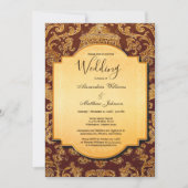 Shabby  bruin goudvogel Weddenschap Kaart (Voorkant)