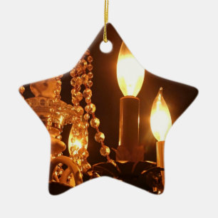 Shabby Chandelier Bling 2-Gold STAR ORNAMENT