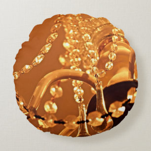 Shabby Chandelier Bling 3-Gold-ROND SIERKUSSEN Rond Kussen