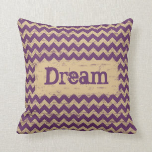 Shabby Chevron Dream of Custom Text Kussen