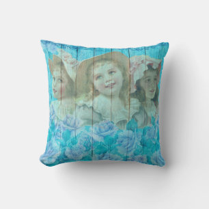 Shabby Chic 3 Little Victoriaans Girls Floral Kussen