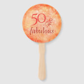 Shabby Chic 50 en fabelachtige Rozen Floral Handwaaier (Voorkant)