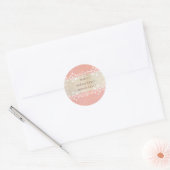 Shabby Chic-Adresetiketten Ronde Sticker (Envelop)