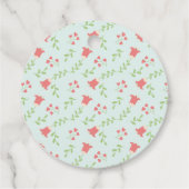 Shabby Chic Aftermiddag Tea Party Birthday Cute Bedankjes Labels (Achterkant)