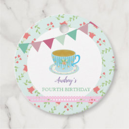 Shabby Chic Aftermiddag Tea Party Birthday Cute Bedankjes Labels