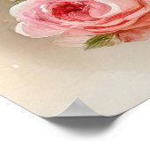 Shabby Chic Antiek Konijn Meisje Poster (Hoek)