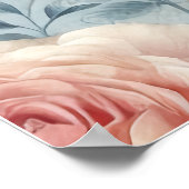Shabby Chic Antiek Roos Poster (Hoek)