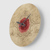  Shabby Chic Antiek Single Red Rose Grote Klok (Hoek)