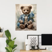Shabby Chic Antiek Teddy Boy Poster (Thuiskantoor)